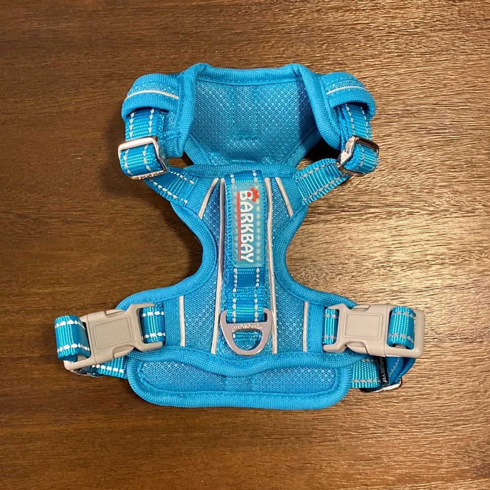Barkbay No Pull Harness with 3M Reflective Strips and ID Tag Pocket Size Small